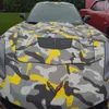 Premium Black Grey Yellow Camouflage Vinyl Camo Car Wrap Stickers Foil With Air Bubble DIY Styling Wrapping1643