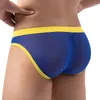 Cuecas masculinas de cintura baixa cuecas sexy malha respirável ver através de lingerie bikini jockstrap calcinha gay