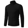 Pulls pour hommes Hommes Automne Hiver Turtleneck Slim Fit Pull à manches longues Jumper Top Knitwear Pulls Bottoming Solid Stretch