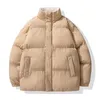 남성 재킷 가을과 겨울 단색 지퍼는 더블 사이드 포켓 ​​두꺼운 따뜻한 코트 재킷 남자 양털