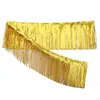 Decorazione per feste 2m Glitter Foil Tinsel Ghirlanda Shinny Metallic Nappa Tenda Banner per Natale Compleanno Matrimonio Sfondo Decorazioni murali