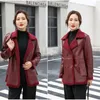 Damen Leder ZXRYXGS Verkaufsförderung Premium Pu Mäntel Mode Jaickets 2023 Herbst Winter Casual Lose Frauen Jackes