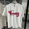 T-shirts pour hommes FLYGO Style américain Nick Yang coton lourd marque de mode motif peint à la main T-shirt à manches courtes 420