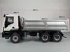 1/14 6x4 6x6 CNC Tamiya Lesu RC 트럭 트럭 Tipper 장난감 소년 선물을위한 유압식 덤프 트럭