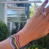 Kvinnor Colorful Stack Bangle Armband 2019 New Fashion Jewelry Micro Pave CZ 1 Raw Band Högkvalitativ guldpläterad Fashion Armband2845