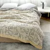 Couvertures Junwell bambou coton mousseline été couverture lit couverture canapé voyage respirant dessin animé chat fil grande douce jeter couverture YQ230925