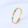 INS Blogger's Same Love Colorful Titanium Steel Bracelet, Sweet and Cute Girl, Peach Heart Smooth Stainless Steel Bracelet Ornament