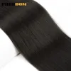 Echt haar Bulks FREEDOM Synthetisch haar geweven 36 inch(es) lang Yaki steil haarbundels geweven 130 g/stk Ombre 613 bruin paardenstaart haarextensions 230925