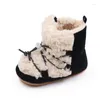 Сапоги BeQeuewll для девочек, зимняя милая теплая детская обувь из зимнего кораллового флиса до щиколотки для прогулок для малышей