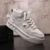 Top Men New White High Lace Up Leather Sports Shoes Big Size 43 Man Vulcanized Sneakers Tenis Trainers Male Casual Boots 729