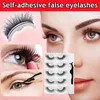 False Eyelashes 5 PairsSet Selfadhesive Fake Lashes With Tweezer Easily Wear Adhesive Eyelashes Lifting Kit GlueFree Lash Extension Supplies 230925