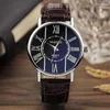 Relógios de pulso Yazole marca homens relógios moda caixa de metal analógico quartzo relógio de pulso cinto de couro simples negócios para homens reloj hombre