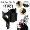 Andra golfprodukter 14st golf putter clip on clamp Holder Stand Organizer Clamp Golf Bag Clip Aids Tool Accessory for Golf Training 230923