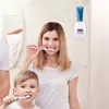 Set di accessori per il bagno Spremidentifricio automatico Montaggio a parete Piccolo dispenser per crema dentale Accessori per il bagno Portaspazzolino antipolvere