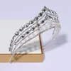 Hårklipp Brud Pearl Crown Crystal Rhinestone Wedding Alloy Birthday Vuxen Gift Luxury Girl Headwear