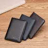 Card Holders Leather Shorts Men's Wallet Mini Ultra Thin Multi Function Holder Fashion Vertical Coin