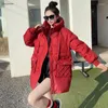 Trenchs de femmes Manteaux d'hiver épais vers le bas coton manteau rembourré femmes mode capuche en vrac chaud long parkas femme plus taille veste bouffante femme