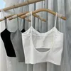 Camisoles tankar rygglösa remmar smala strand topp sexig ärmlös sommar streetwear tank tops kvinnor