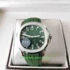 PPF Maker Mens Watch Perfect Version Watches 42 2mm Aquanaut 5168 Olive Green Dial Sapphire شفاف Cal 324Sc Movement Mechani230r