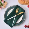 Table Napkin 12Pcs 30X30cm Satin Table Napkin Soft Handkerchief Romantic Wedding Banquet Square Table Napkins Dinner Party Decoration 230925