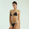 Kvinnors badkläder baddräkt tre poäng strandsemester sexig frestelse se genom bikini split kostym erotiska underkläder