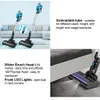 Cordless Vacuum Cleaner with 2 Batteries Rechargeable Stick Vacuum Powerful Suction Handheld Car Bed Vacuum INSE S6P