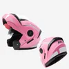 Motorcykelhjälmar bld Modular Hjälm Flip Up Man Woman With Dual Visor Capacete Casco Moto Dot Cascos Para ABS