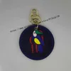 Adorável pequeno lenço de seda com pingente de papagaio CH fita estampada para bolsa acessórios faixa de cabeça ornamento 211218278b