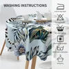 Masa Bezi Palmiye Yapraklar Masa örtüsü Zebra ve Çiçek Baskı Dekoratif Kapak Yemeği Özel Koruma Polyester