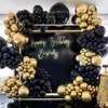 Other Event Party Supplies 146pcs Black Gold Balloon Garland Arch Kit Chrome Latex Balloon 30th 40th 50th Birthday Party Balloons Decorations Supplies 230923