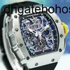 Richarmills Watches Mechanical Watch Miller Mens 1103 Automatic Hollow Out Clock Swiss World Famous Rm1103 Titanium Metal Com frj