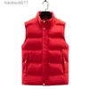 Gilets pour hommes Hiver Hommes Noir Gilet Chaud Col Montant Gilet À Glissière Plus Taille 3XL 4XL 5XL Garçons Casual Sportswear Couple Veste Sans Manches L230925