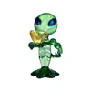 Chinafairprice DA011 Stand Dab Rig Smoking Pipe Glass Hand Pipes About 15.5cm Height Alien Style Solid Tobacco Glass Pipes