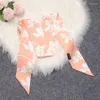 Scarves Mulberry Silk Twill Scarf Handbag Handle Ribbon Band Hair Head Neck Neckerchief Bracele Floral Print