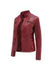 Женские кожаные куртки, весна 2023, осенняя байкерская куртка на молнии, красное, черное, абрикосовое, кофейное пальто, женская верхняя одежда, одежда S-3XL
