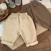 Hosen 1 bis 8 Jahre 2024 Herbst Jungen Baumwolle Harem Hosen Solide Beige Braun Kinder Schule Mode Kinder Kleidung Frühling