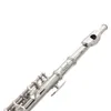 C Key Piccolo pół rozmiaru fletu srebrna mosiężna mosiężna piccolo ze skórzaną obudową