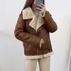 Women's Fur Faux Fur PUWD Warm Women Faux Fur Jacket Winter Casual Streetwear Leather Buckle Solid Comfortable Fashion Loose Female Thick Outwear 230923