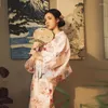 Vêtements ethniques Kimono japonais Kimonos traditionnels Yukata Femmes Robe Sexy Costume Obi Haori Cosplay FF2613