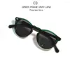 Lunettes de soleil femmes vert cadre clair tendance coucher de soleil dégradé lunettes rondes dernières Gregory Peck OV5186 cercle agate transparente