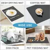 Mats Pads Coffee Mat Hide Stain Rubber Backed Absorbent Coffee Maker Mat Dish Drying Mat Coffee Bar Accessories for Kitchen Counte2928