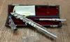 Высококачественная жемчужная флейта PF-501 в C с E Arm 16 клавиш с закрытым отверстием, посеребренный музыкальный инструмент с футляром, бесплатная доставка