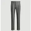 Men's Suits 2023 Autumn Winter High Waist Woolen Trousers Male Tweed Business Casual Pants Men Long Formal Straight H336