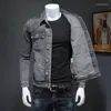 Jaquetas masculinas 2023 primavera moda eua tamanho algodão manga longa denim camisas casuais cor sólida bolso homens de alta qualidade streetwear