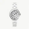 سوار Coco White Ceramic Women Wather Woman Quartz Fashion Design Watches Lady Wristwatch Perfect Watches Number Number Dial296z