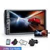 Car Audio Radio 2 Din HD 7 Touch Screen Stereo Bluetooth Hands FM Reverse Image With Without Camera 12V 7018B286R