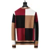 Mens Sweaters Designer Mens Sweater Black and White Checked Stripes Brand Pullover Casual Classic Letters Various Styles Designer Luxury Comfort Pilling Res