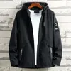 Vestes pour hommes Bomber veste à capuche coupe-vent automne hiver cordon coupe-vent à glissière poches d'extérieur pour voyage