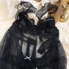 Женская одежда для сна сексуальная полая кружевная сетка Ультратонкая прозрачная нижнее белье мягкое стальное кольцо Сладкое пряное ночное рубаш
