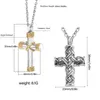 Chains Stainless Steel Jewelry Unisex Openable Tube For Ashes Cross Shape Wishing Bottle Necklace Pet Cinerary Box Pendant